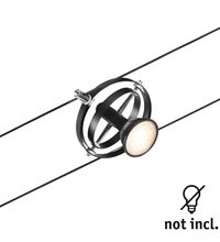 Corp de iluminat pe cabluri GU5.3, tip spot, montaj pe cabluri, 10W, negru mat, IP20, Paulmann, 944.41