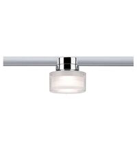Corp de iluminat LED pe sina, 4.9W, tip plafoniera, 2700K, crom/transparent/alb/crom satinat, IP20, Paulmann, 955.02