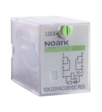 Releu intermediar Noark, 8 pini fisabili, 36VDC, 10A, 2CO, 110293