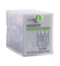 Releu intermediar Noark, 14 pini fisabili, 24VDC, 5A, 4CO, 110316