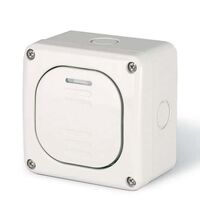 Intrerupator bipolar Scame, aplicat, alb, IP66, Protecta, 137.5211