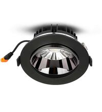 Spot LED, tip reflector, mobil, rotund, negru, 30W, incastrat, 6400K, IP20, V-TAC
