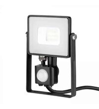 Proiector LED cu senzor de miscare, 100 grade, negru, 10W, 6400K, IP65, V-TAC