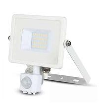 Proiector LED cu senzor de miscare, 100 grade, alb, 20W, 4000K, IP65, V-TAC