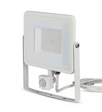 Proiector LED cu senzor de miscare, 100 grade, alb, 50W, 6400K, IP65, V-TAC