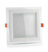 Spot LED, cu sticla, tip panel, patrat, alb, 6W, incastrat, 6400K, IP20, V-TAC