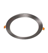 Spot LED, tip panel, rotund, crom satinat, 24W, incastrat, 3000K, IP20, V-TAC, SKU 6355