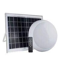 Proiector LED solar, cu telecomanda, alb/negru, 15W, 3000K/4000K/6400K, IP65, V-TAC, SKU 7613