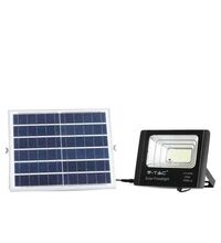 Proiector LED solar, cu telecomanda, negru, 16W, 4000K, IP65, V-TAC, SKU 8574
