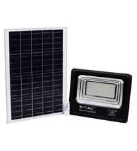 Proiector LED solar, cu telecomanda, negru, 50W, 4000K, IP65, V-TAC, SKU 8578