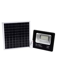 Proiector LED solar, cu telecomanda, negru, 20W, 6000K, IP65, V-TAC, SKU 94010