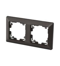 Rama decorativa aparataj unitar Emos, orizontala, 2 posturi, negru, A6004.5