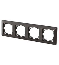 Rama decorativa aparataj unitar Emos, orizontala, 4 posturi, negru, A6004.7