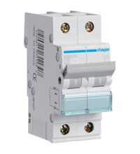 Siguranta automata (disjunctor) bipolara Hager, 2P, 6A, curba B, 6kA, MBN206