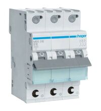 Siguranta automata (disjunctor) tripolara Hager, 3P, 16A, curba B, 6kA, MBS316