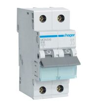 Siguranta automata (disjunctor) bipolara Hager, 1P+N, 16A, curba C, 6kA, MCN516