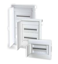 Tablou electric PVC, 12 module, incastrat, cu usa mata, Omu System, IP40, MLS12PW