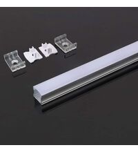 Set profil Al, aplicat, ingust, 2ml, pentru banda LED, dispersor mat, V-TAC, SKU 3354