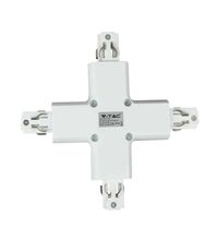 Element de conectare "+'' pentru sina, aplicat, alb, V-TAC