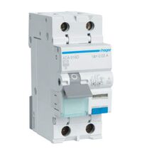 Siguranta automata (disjunctor) cu protectie diferentiala monofazica Hager, 16A, 30mA, curba B, RCBO, tip A, 6kA, ADA916D