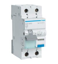 Siguranta automata (disjunctor) cu protectie diferentiala monofazica Hager, 16A, 30mA, curba C, RCBO, tip A, 6kA, ADA966D