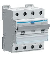 Siguranta automata (disjunctor) cu protectie diferentiala trifazica Hager, 10A, 30mA, curba B, RCBO, tip A, 6kA, ADM410C