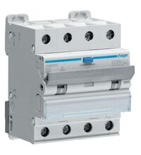 Siguranta automata (disjunctor) cu protectie diferentiala trifazica Hager, 20A, 30mA, curba B, RCBO, tip A, 6kA, ADM420C