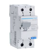 Siguranta automata (disjunctor) cu protectie diferentiala monofazica Hager, 10A, 300mA, curba C, RCBO, tip AC, 4.5kA, AF860J