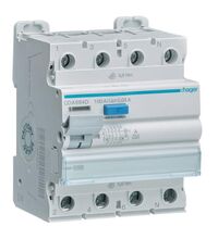 Siguranta automata (disjunctor) cu protectie diferentiala trifazica Hager, 100A, 30mA, RCCB, tip A, 4.5kA, CDA, CDA684D