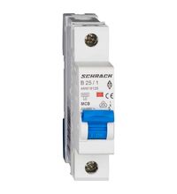 Siguranta automata (disjunctor) monopolara Schrack, 1P, 25A, curba B, 6kA, Amparo, AM618125