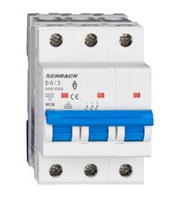 Siguranta automata (disjunctor) tripolara Schrack, 3P, 6A, curba B, 6kA, Amparo, AM618306