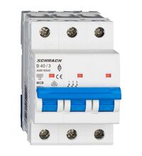 Siguranta automata (disjunctor) tripolara Schrack, 3P, 40A, curba B, 6kA, Amparo, AM618340