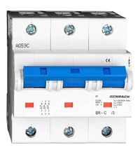 Siguranta automata (disjunctor) tripolara Schrack, 3P, 80A, curba C, 6kA, BR, BR573800