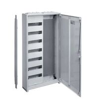 Tablou electric metalic, 84 module, 7X12, aplicat, Hager, Univers, IP31, cu sectie multimedia, FWB72K1