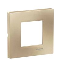 Rama decorativa aparataj modular Schneider, rectangulara, 2M, bej metalic, Easy Styl, LMR7262007