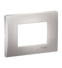 Rama decorativa aparataj modular Schneider, elipsa, 3M, argintiu, Easy Styl, LMR7263005