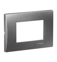 Rama decorativa aparataj modular Schneider, elipsa, 3M, gri fumuriu, Easy Styl, LMR7263006