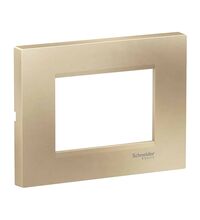 Rama decorativa aparataj modular Schneider, rectangulara, 3M, bej metalic, Easy Styl, LMR7263007