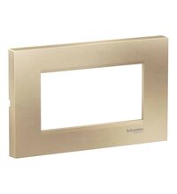 Rama decorativa aparataj modular Schneider, rectangulara, 4M, bej metalic, Easy Styl, LMR7264007