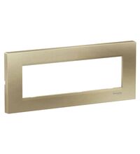 Rama decorativa aparataj modular Schneider, rectangulara, 7M, bej metalic, Easy Styl, LMR7267007