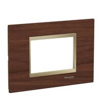 Rama decorativa aparataj modular Schneider, rectangulara, 3M, nuc-bej metalic, Easy Styl, LMR7823039