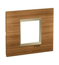 Rama decorativa aparataj modular Schneider, rectangulara, 2M, bambus-bej metalic, Easy Styl, LMR7832039