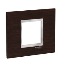 Rama decorativa aparataj modular Schneider, rectangulara, 2M, wenge-crom, Easy Styl, LMR7842038