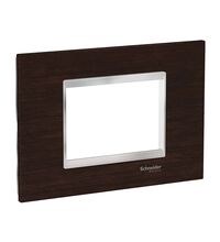 Rama decorativa aparataj modular Schneider, rectangulara, 3M, wenge-crom, Easy Styl, LMR7843038