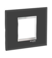 Rama decorativa aparataj modular Schneider, rectangulara, 2M, negru-crom, Easy Styl, LMR7932038