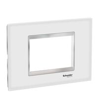 Rama decorativa aparataj modular Schneider, rectangulara, 3M, alb-crom, Easy Styl, LMR7963038