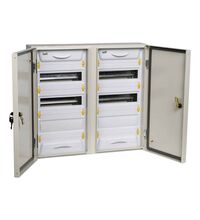 Dulap metalic cu plastroane PVC, cu 2 usi mate, 620x565x136mm, iEK, IP54
