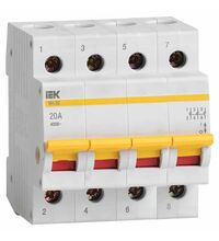 Separator compact iEK, 4P, 20A, 230/400VAC, MNV10-4-020