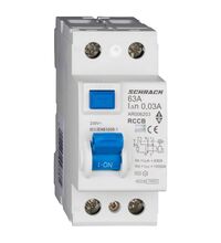 Siguranta automata (disjunctor) cu protectie diferentiala monofazica Schrack, 63A, 30mA, RCCB, tip AC, 10kA, Amparo, AR006203