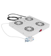 Unitate de tavan cu 4 ventilatoare, DT, termostat analogic, instalare din interiorul dulapului Rack, Schrack